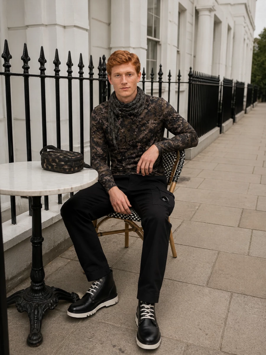 Dolce gabbana camo tee black cargo outfit