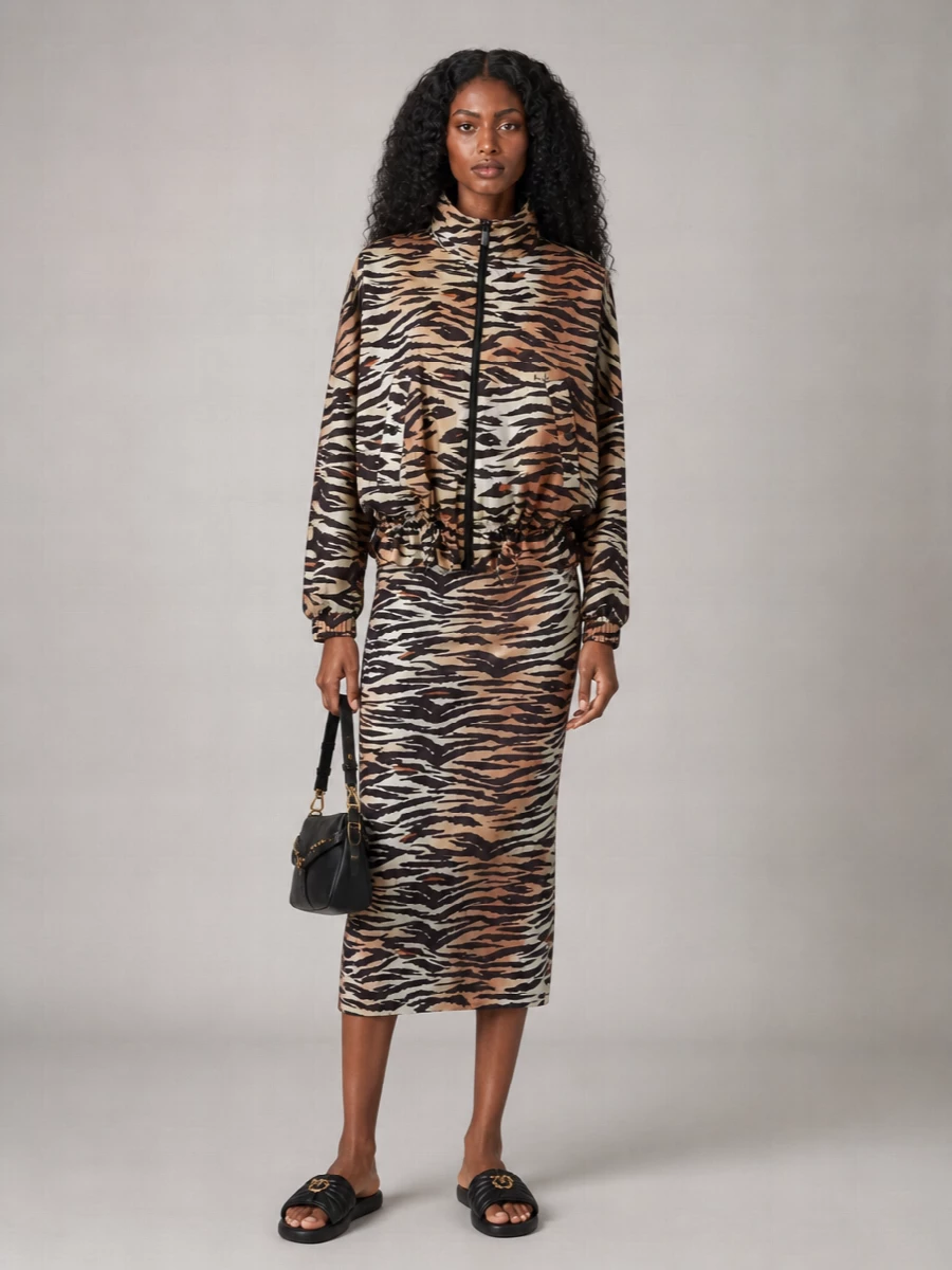 Pinko Animal-Print Bomber Jacket