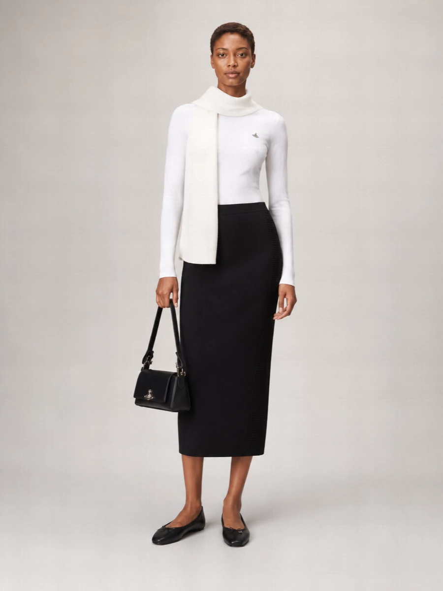 Vivienne Westwood Ribbed Asymmetric Long-Sleeve Boat Neck Top