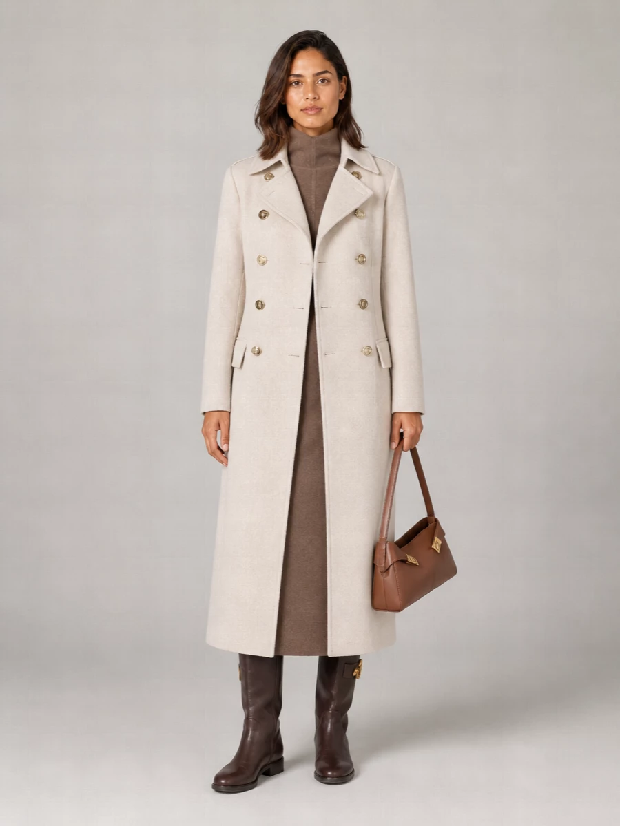 Ermanno Scervino Wool Silk Trench Coat
