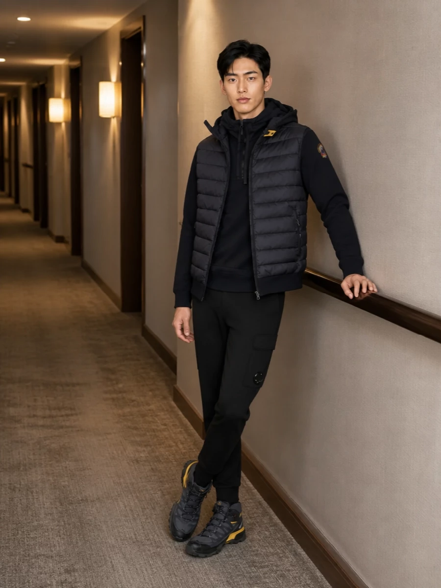 Parajumpers jacket cp company joggers outfit