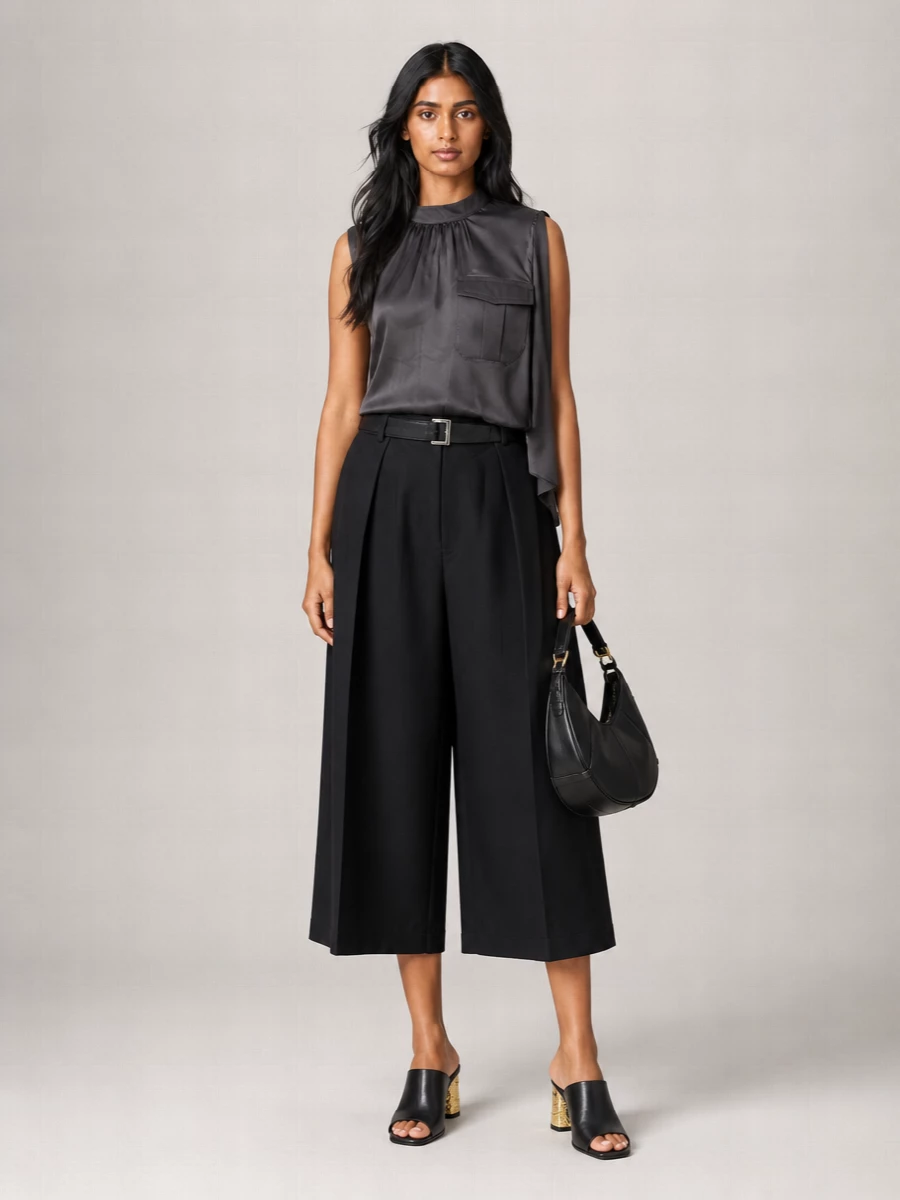 Sacai Tailored Wide-Leg Trousers