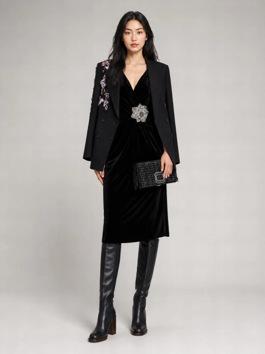Dries Van Noten Leather High Boots