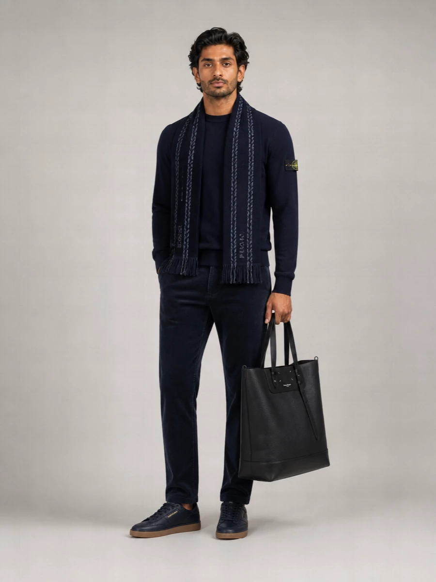 Stone Island Virgin Wool Round Neck Sweater