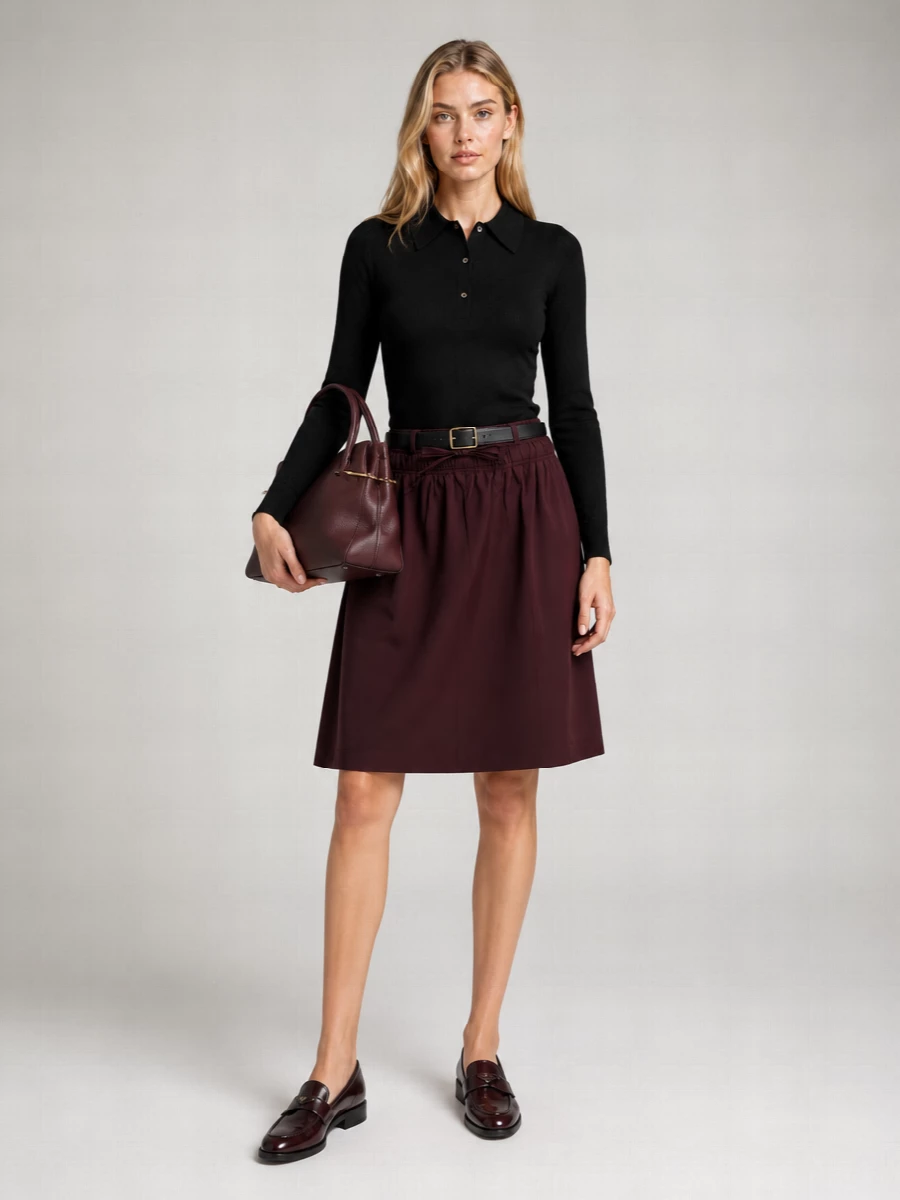 Prada Poplin Midi Skirt