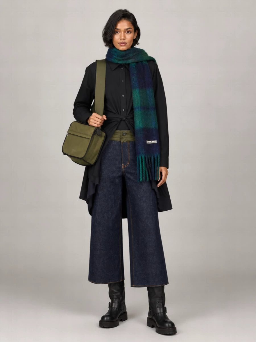 Sacai Denim Wide-Leg Trousers