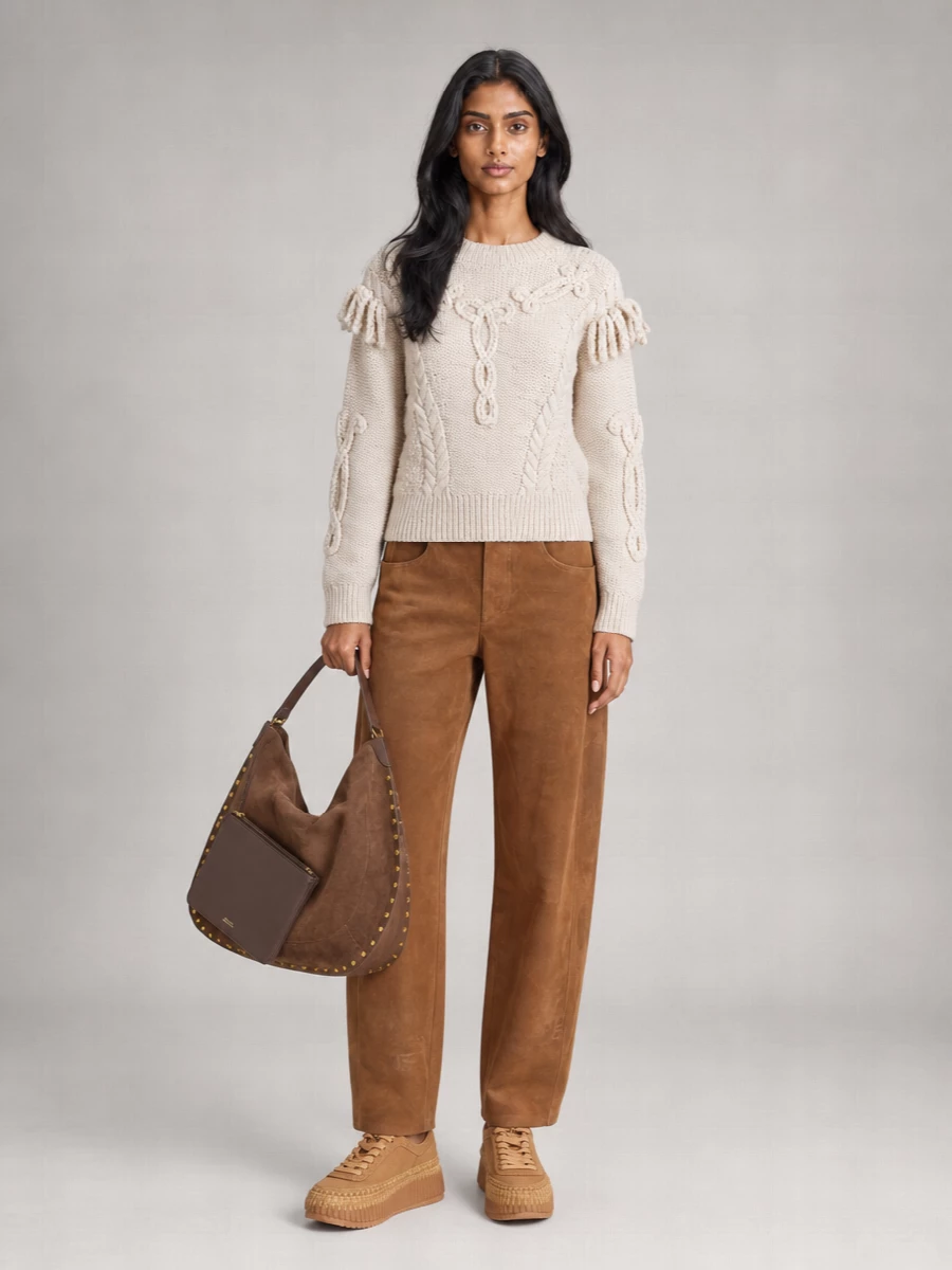 Isabel Marant Oskan Soft Suede Shoulder Bag