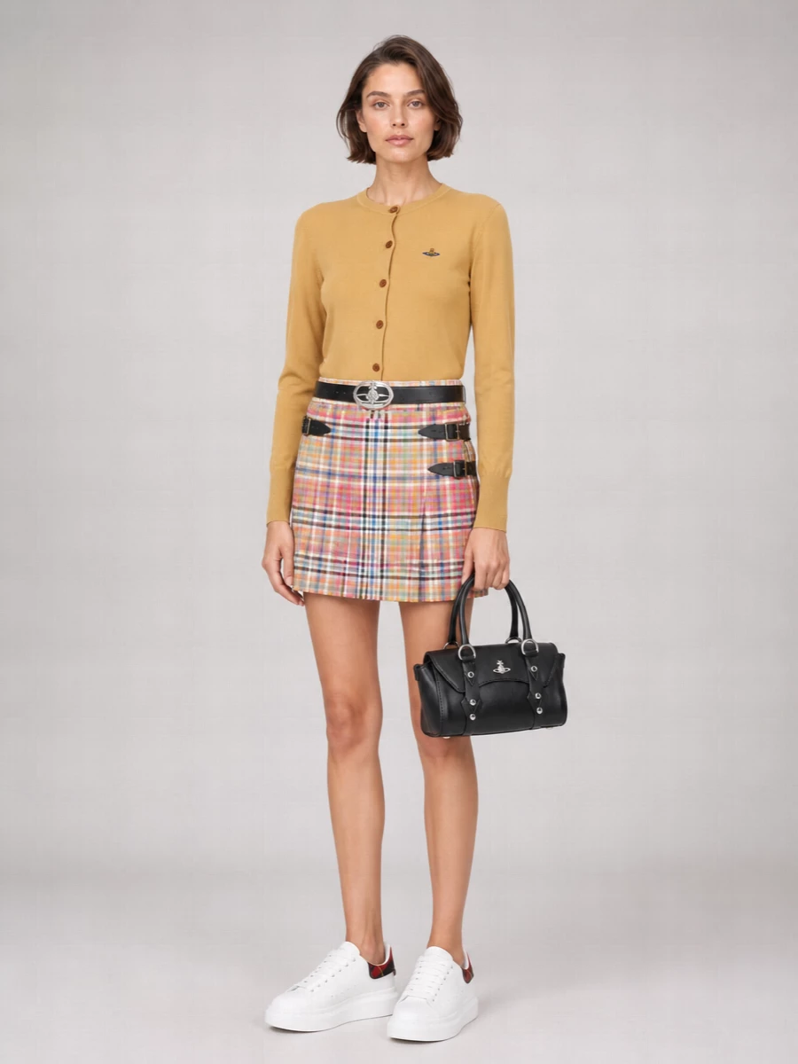 Vivienne Westwood Plaid Wool Skirt