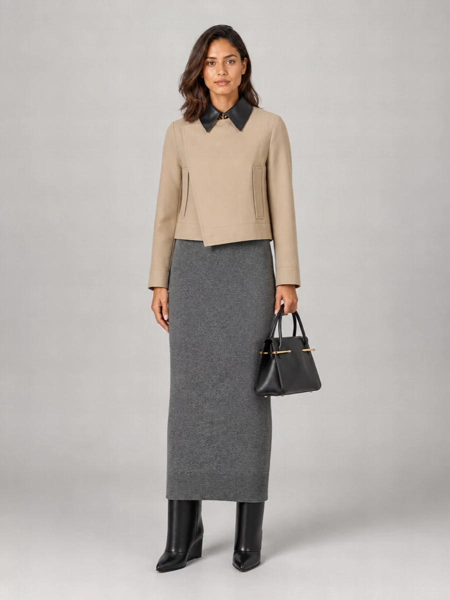 Givenchy Cropped Single Breasted Coat