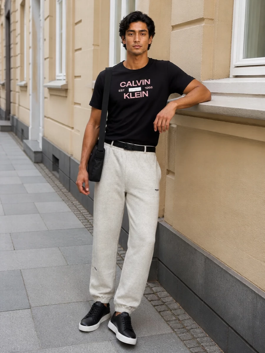 Calvin klein logo tee lounge pants sneakers