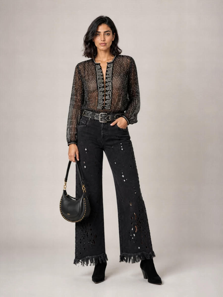 Isabel Marant Denim Wide-Leg Jeans