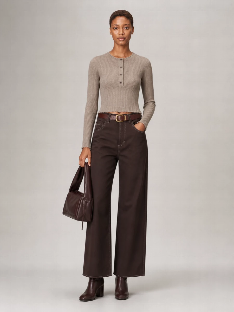 Uma Wang Wool Wide-Leg Jeans