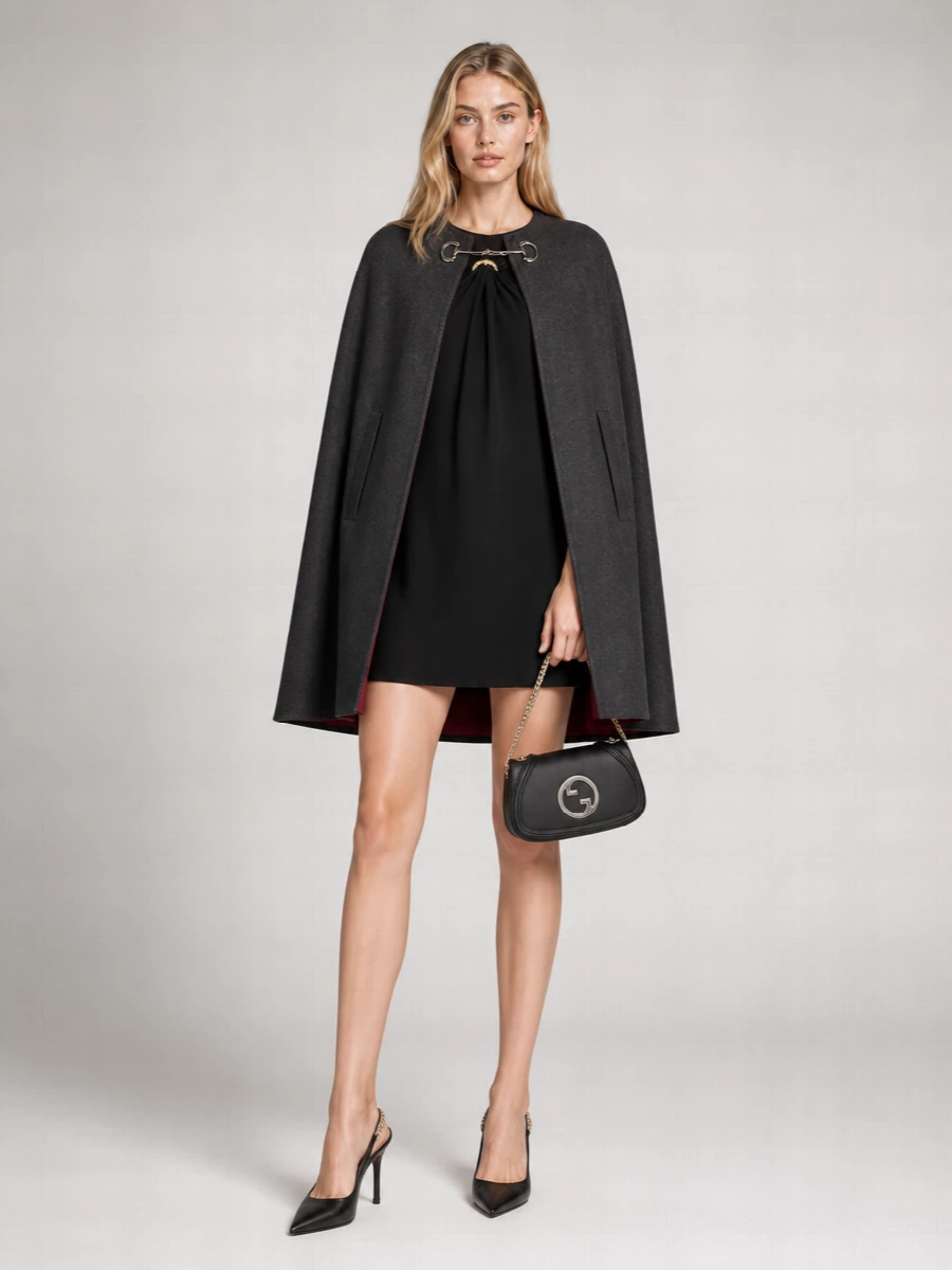 Gucci Wool Silk Cape
