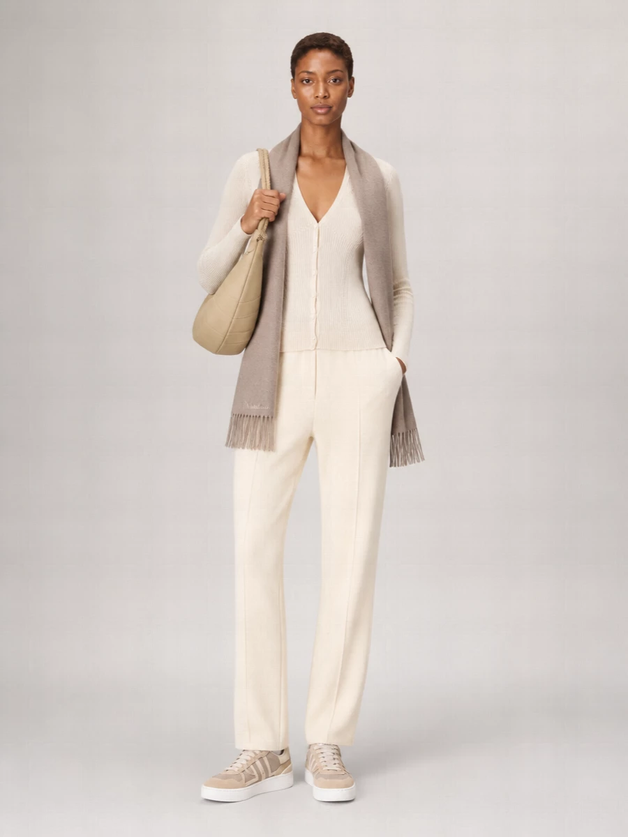 Lanvin Cashmere Blend Straight-Leg Trousers
