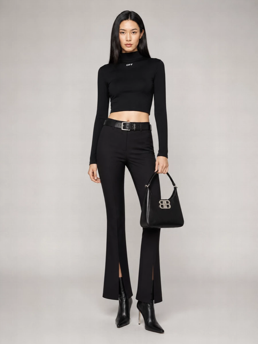Off-White High-Rise Flared Tailored Trousers