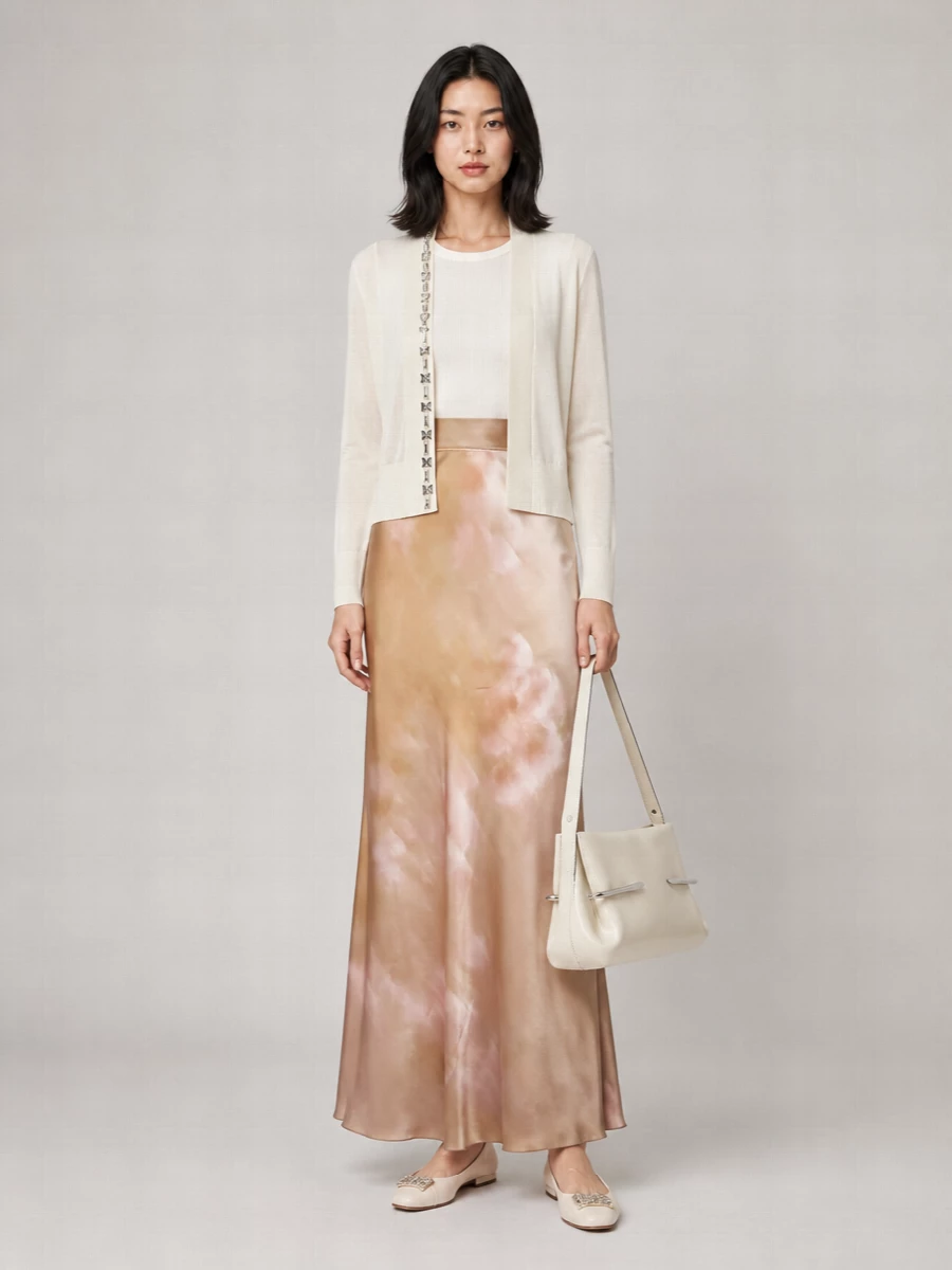 Fabiana Filippi Crystal Cashmere Silk Cardigan