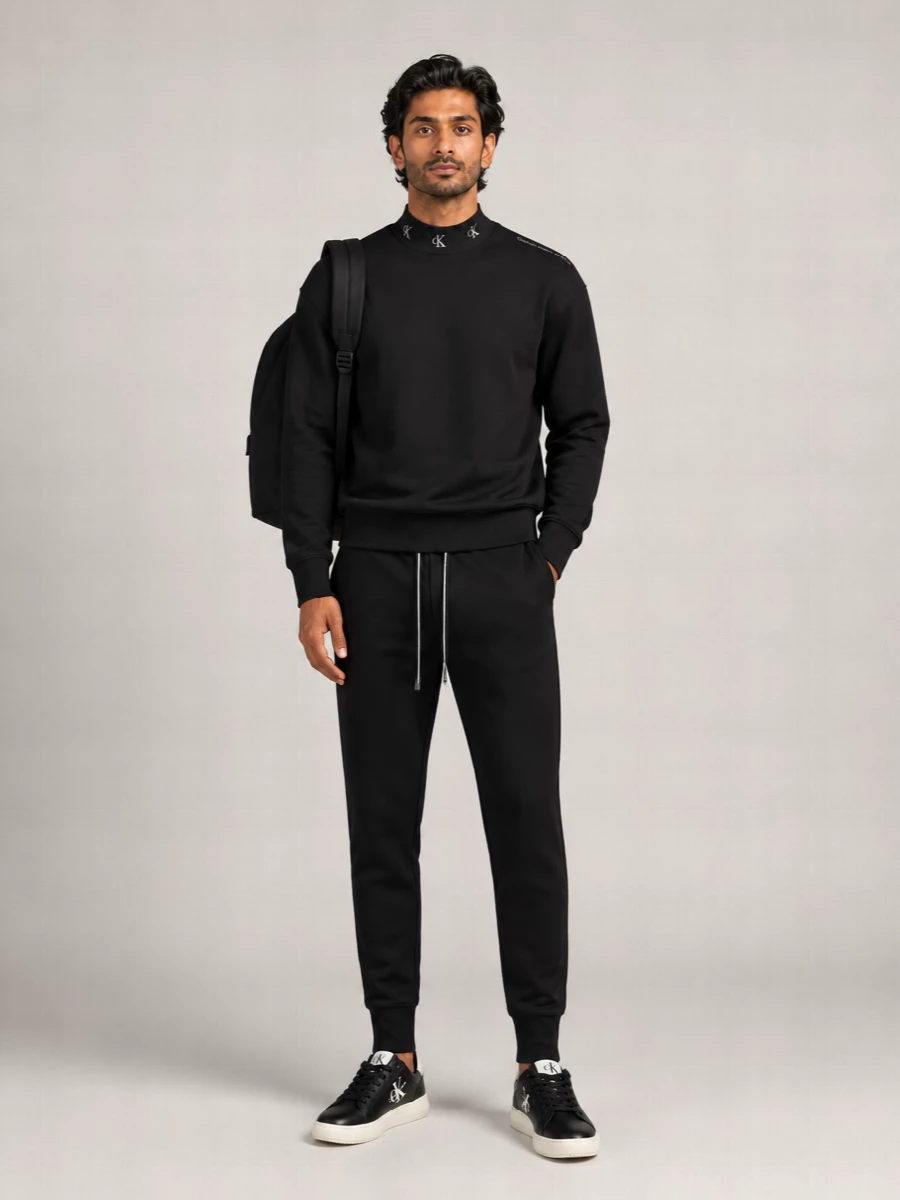 Calvin Klein Mock Neck Long Sleeve Sweatshirt