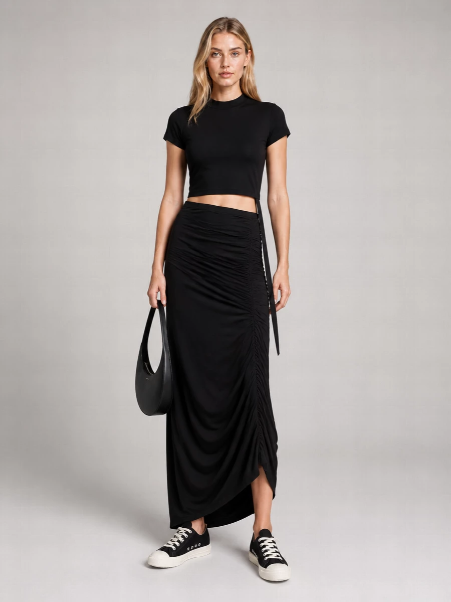 Rick Owens Drkshdw Cotton Cropped Short-Sleeve T-Shirt