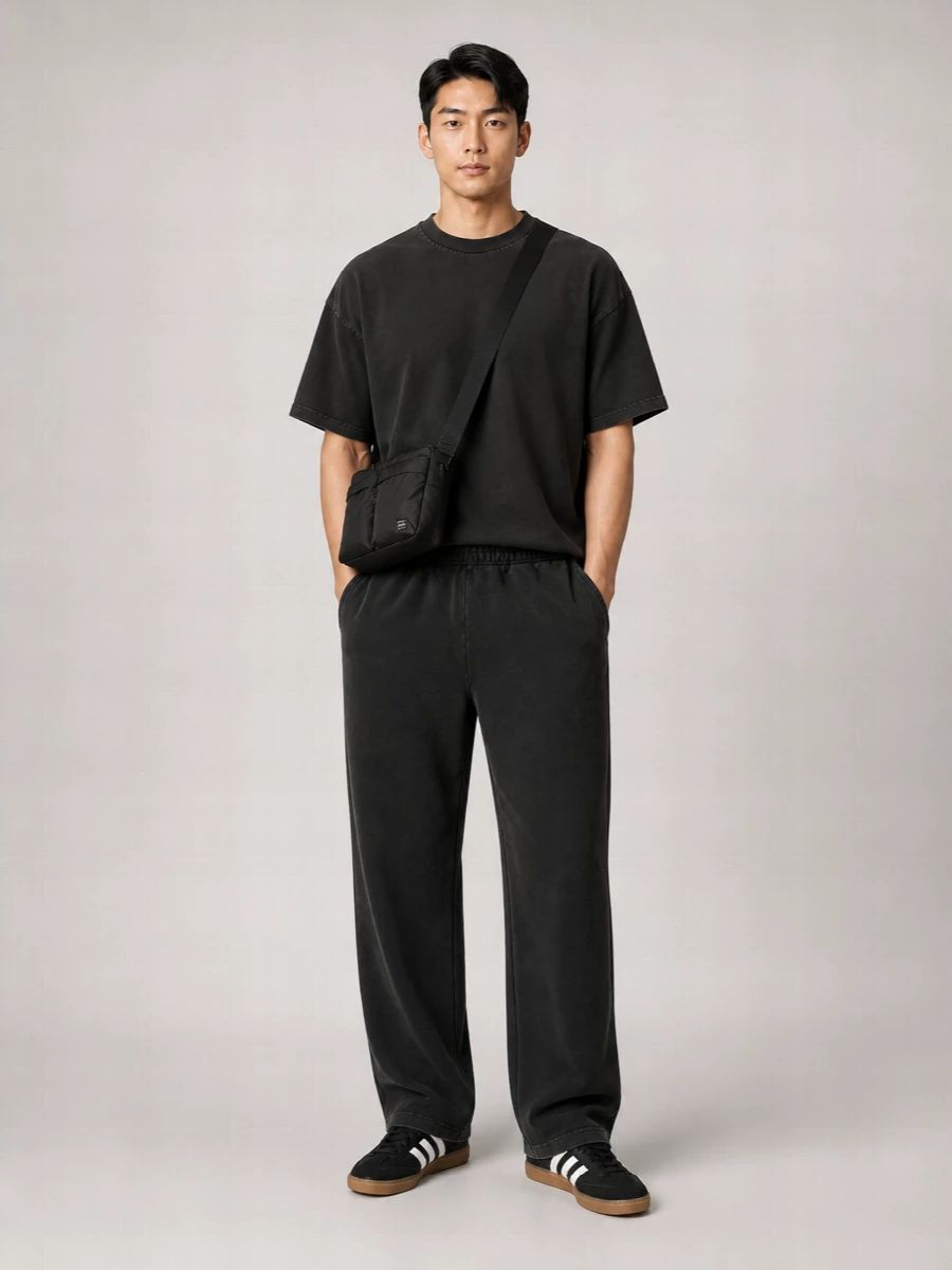 Entire Studios Cotton Wide-Leg Straight-Leg Joggers
