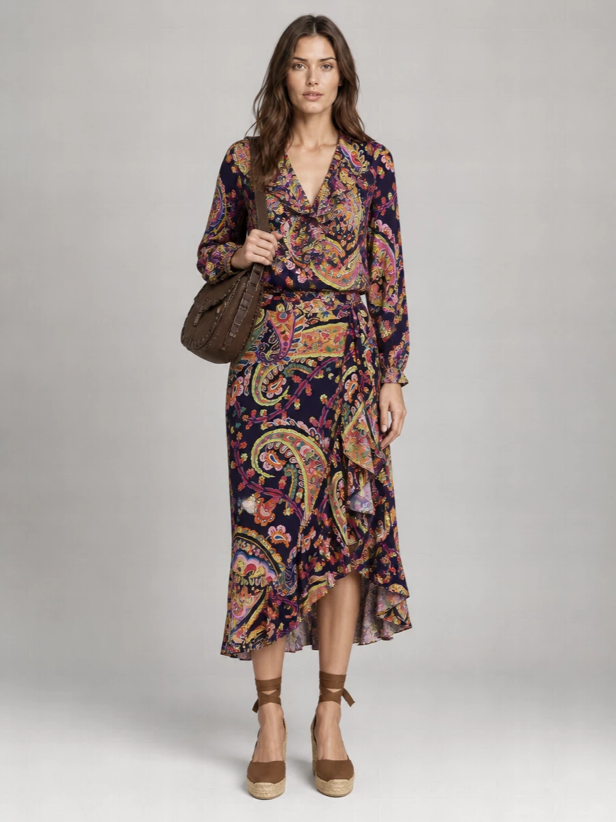 Etro Printed Wrap Skirt