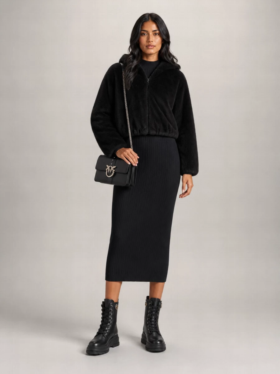 Pinko Faux Fur Coat