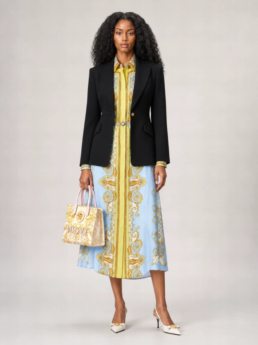 Versace La Medusa Cotton Tote Bag