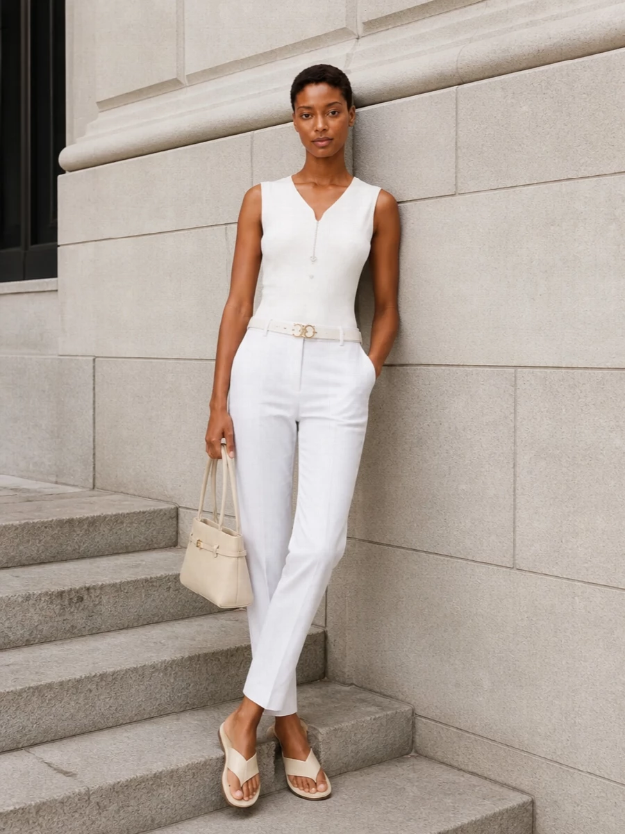 Paloma wool white tank s max mara trousers
