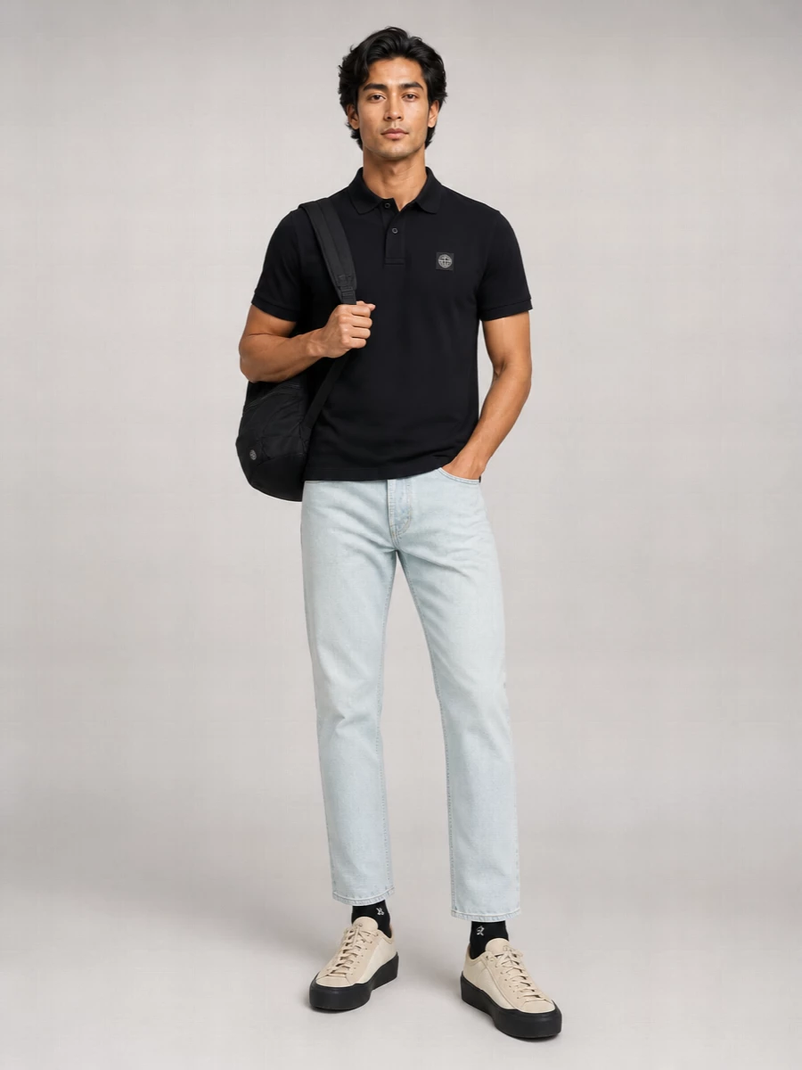 Stone Island Stretch Cotton Slim-Fit Short-Sleeve Polo Shirt