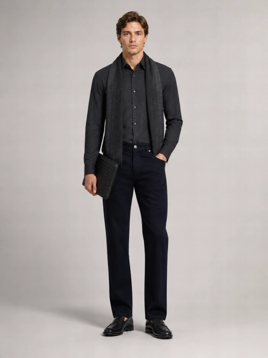 Brioni Cotton Cashmere Long-Sleeve Shirt