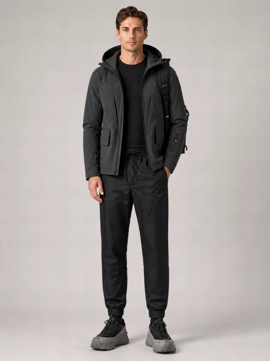 Moncler Grenoble wool padded coat