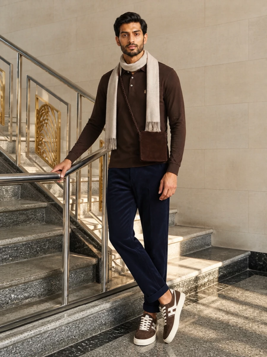 Ralph lauren brown polo navy corduroy chinos