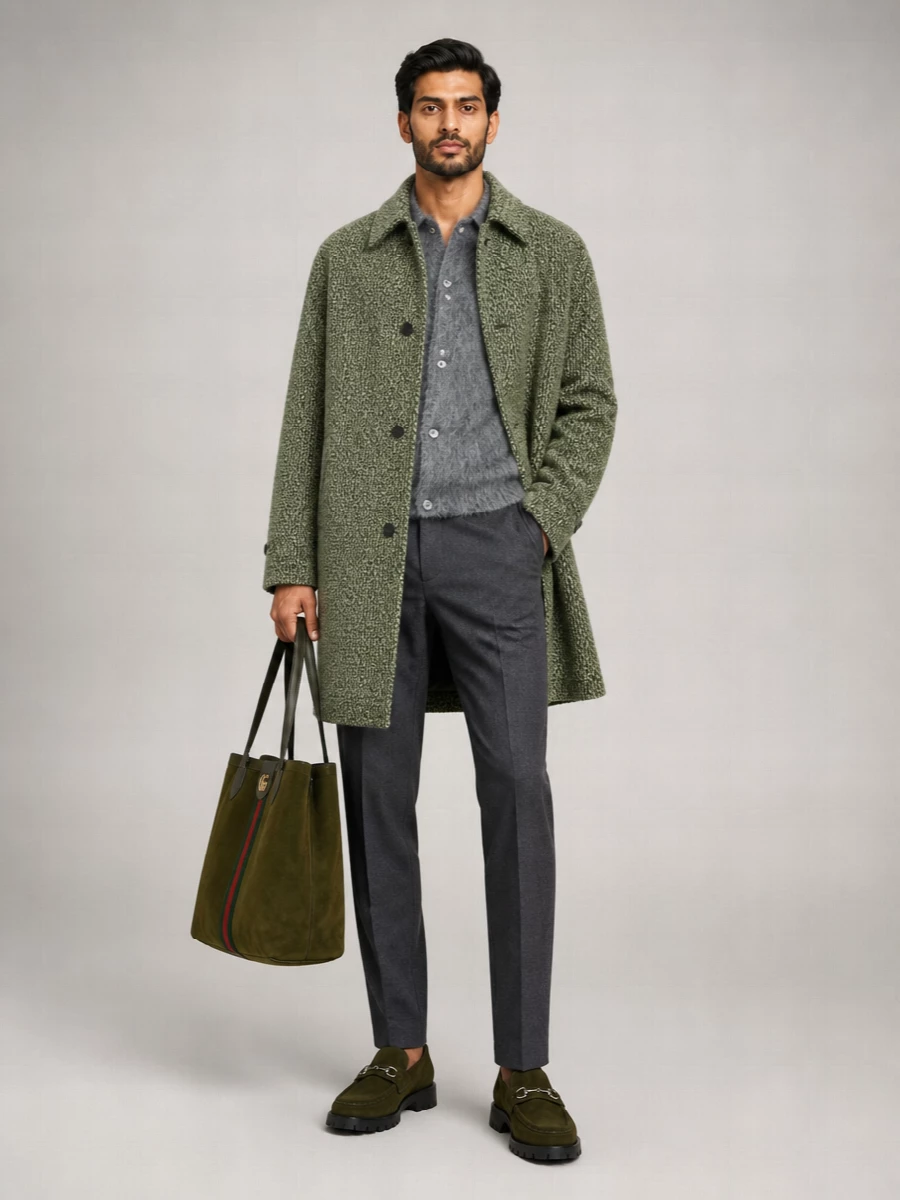 Gucci Printed Single Breasted Coat
