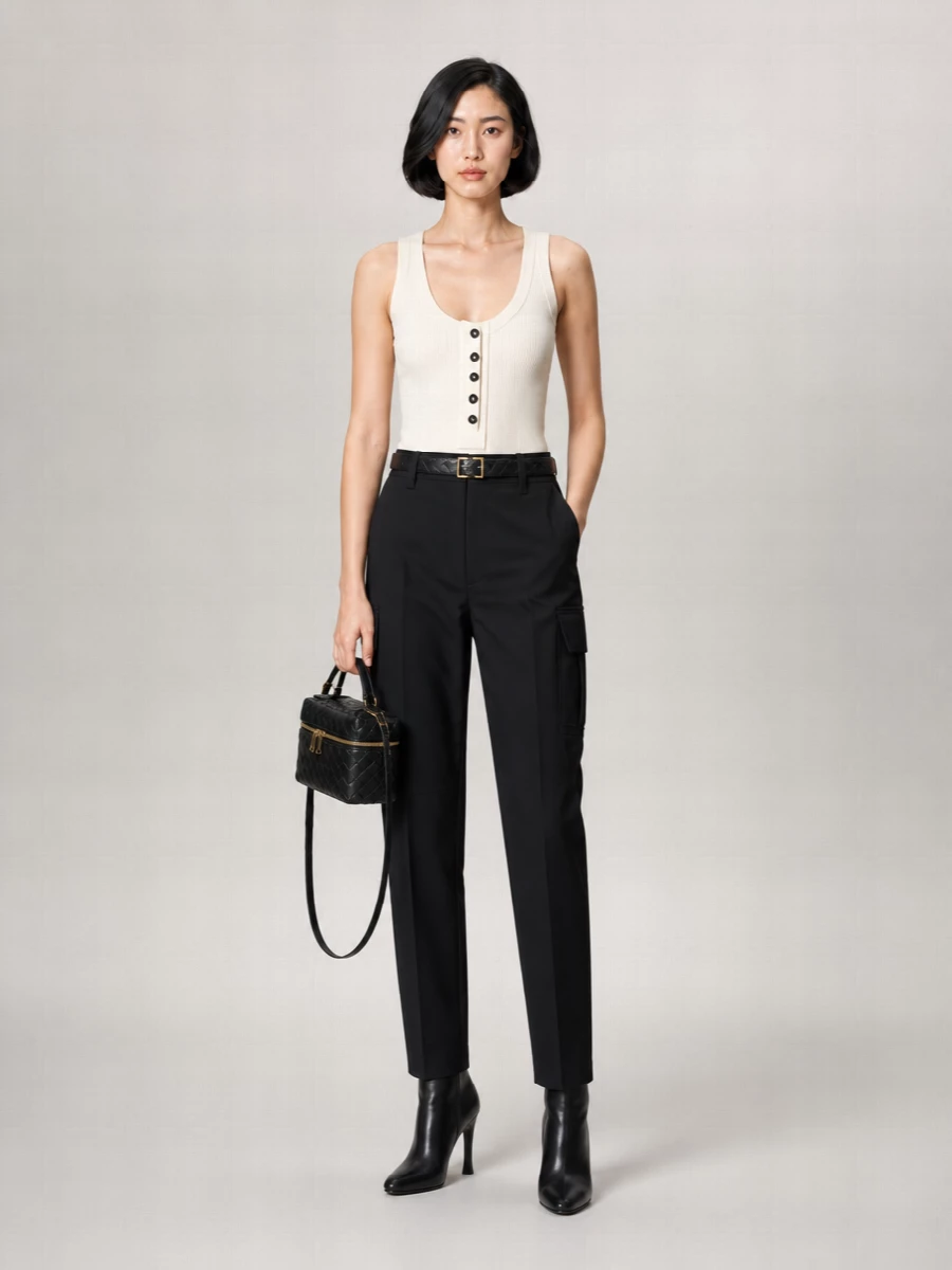 Bottega Veneta Wool Cargo Trousers