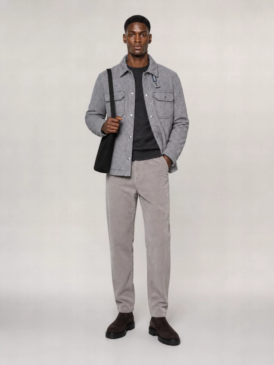 Woolrich Down Checked Single Breasted Coat