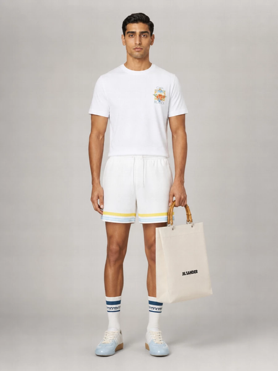 Casablanca Organic Cotton Oversized Logo Print T-Shirt