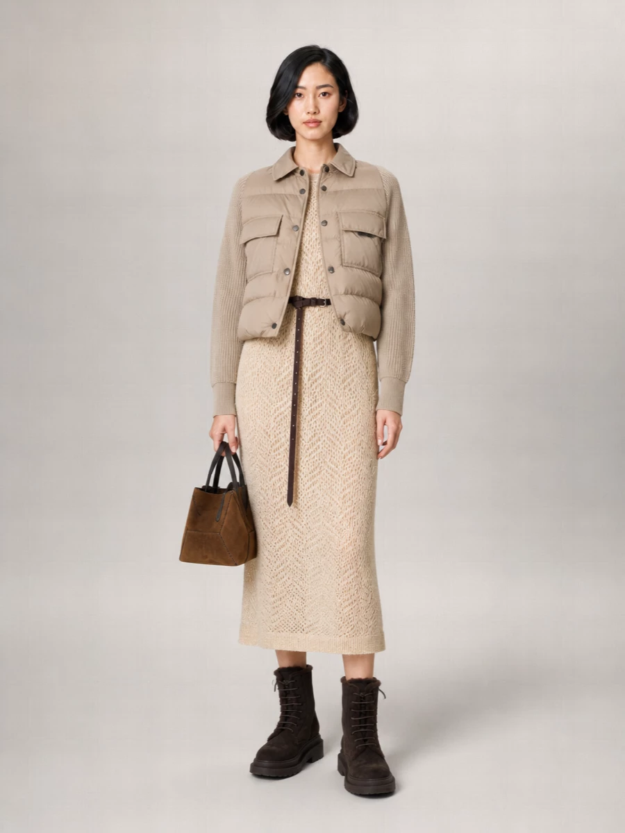 Brunello Cucinelli Quilted Down Parka Coat
