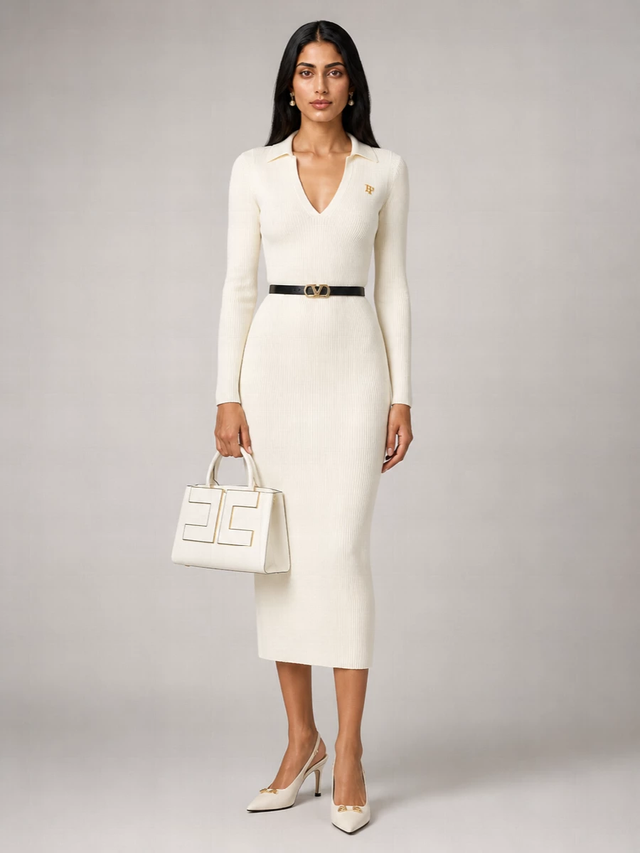 Elisabetta Franchi silk knit dress