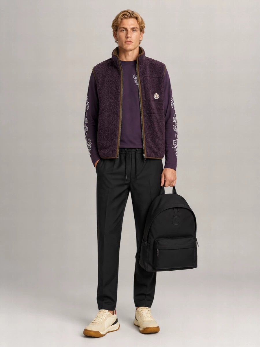Moncler Textured Wool Padded Vest