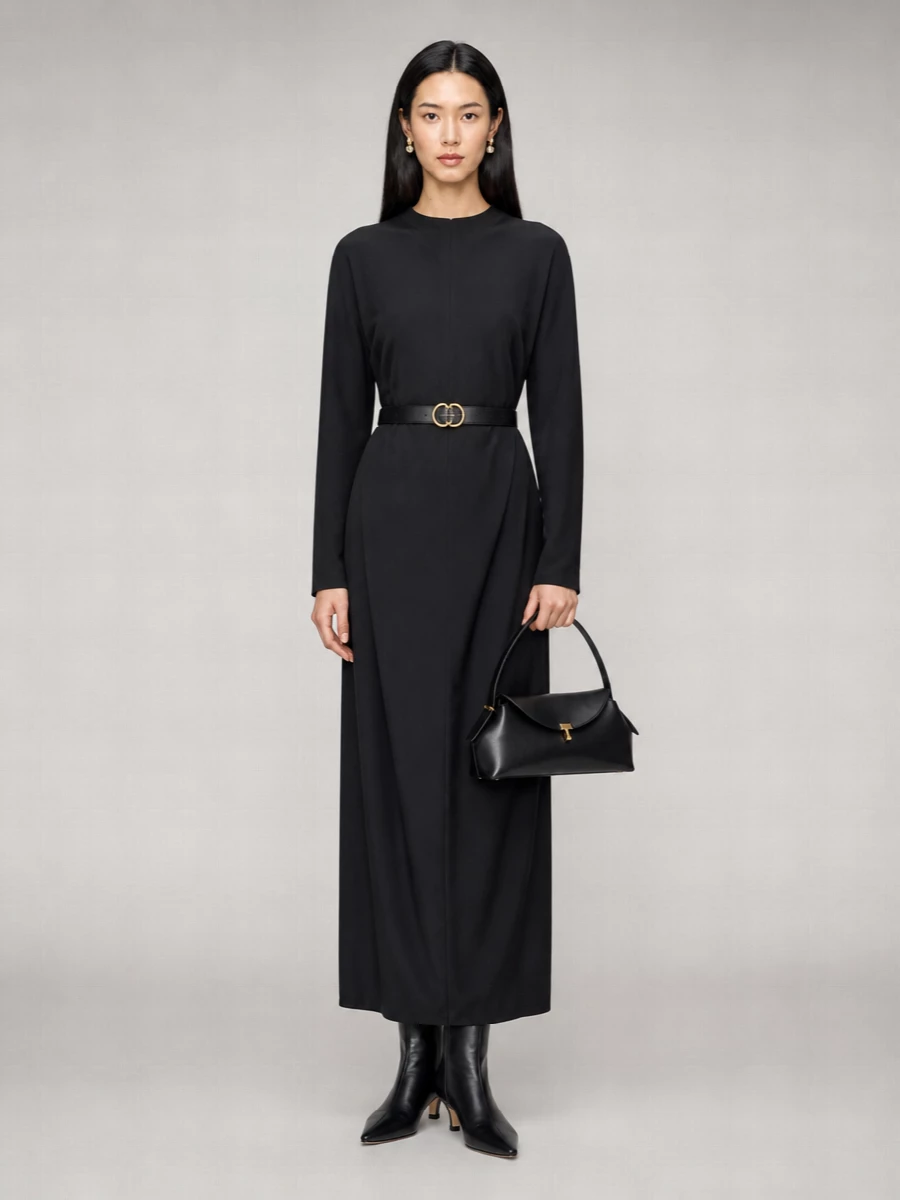 Totême Open-Back Bow Midi Dress