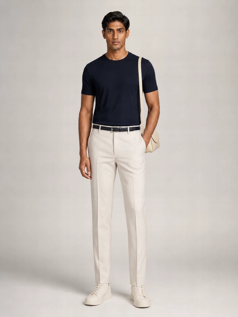 Lardini Silk Cotton Crew Neck T-Shirt