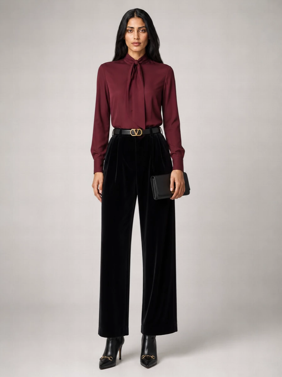 Blazé Milano Velvet Tailored Trousers
