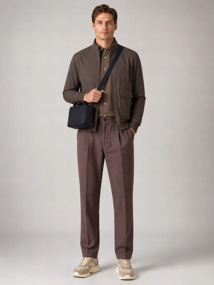 Herno Cotton High-Neck Long-Sleeve Single-Breasted Jacket