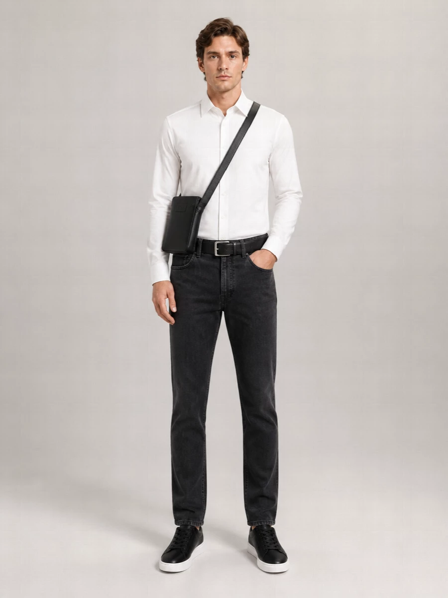 Emporio Armani Stretch Denim Straight-Leg Jeans