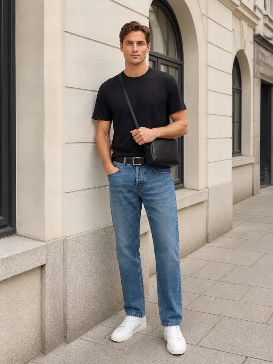 Ami paris black tee jeans amiri sneakers
