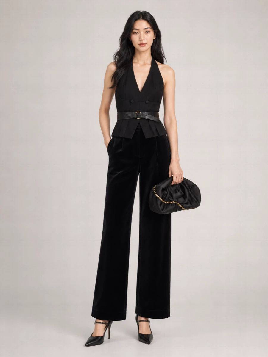 Ermanno Scervino Velvet Wide-Leg Trousers