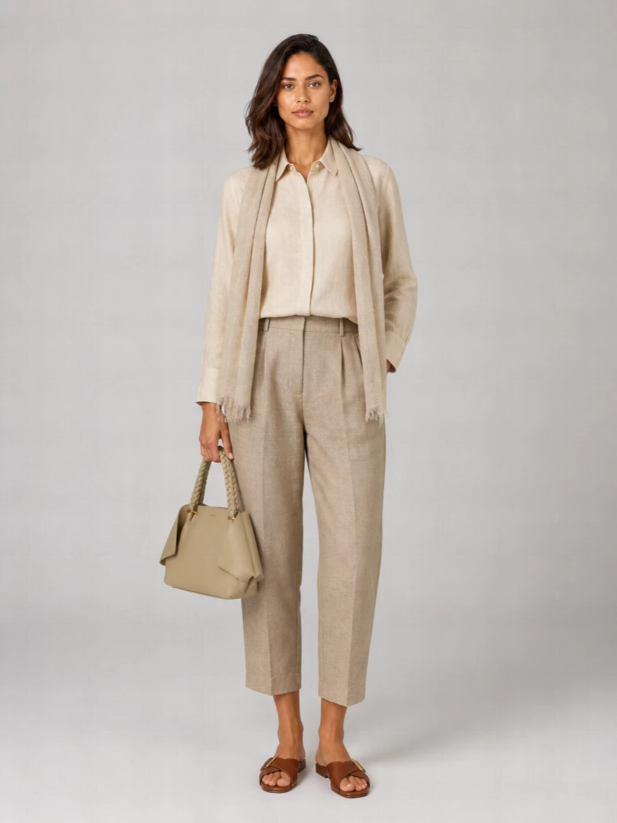 Fabiana Filippi Linen Cropped Shirt