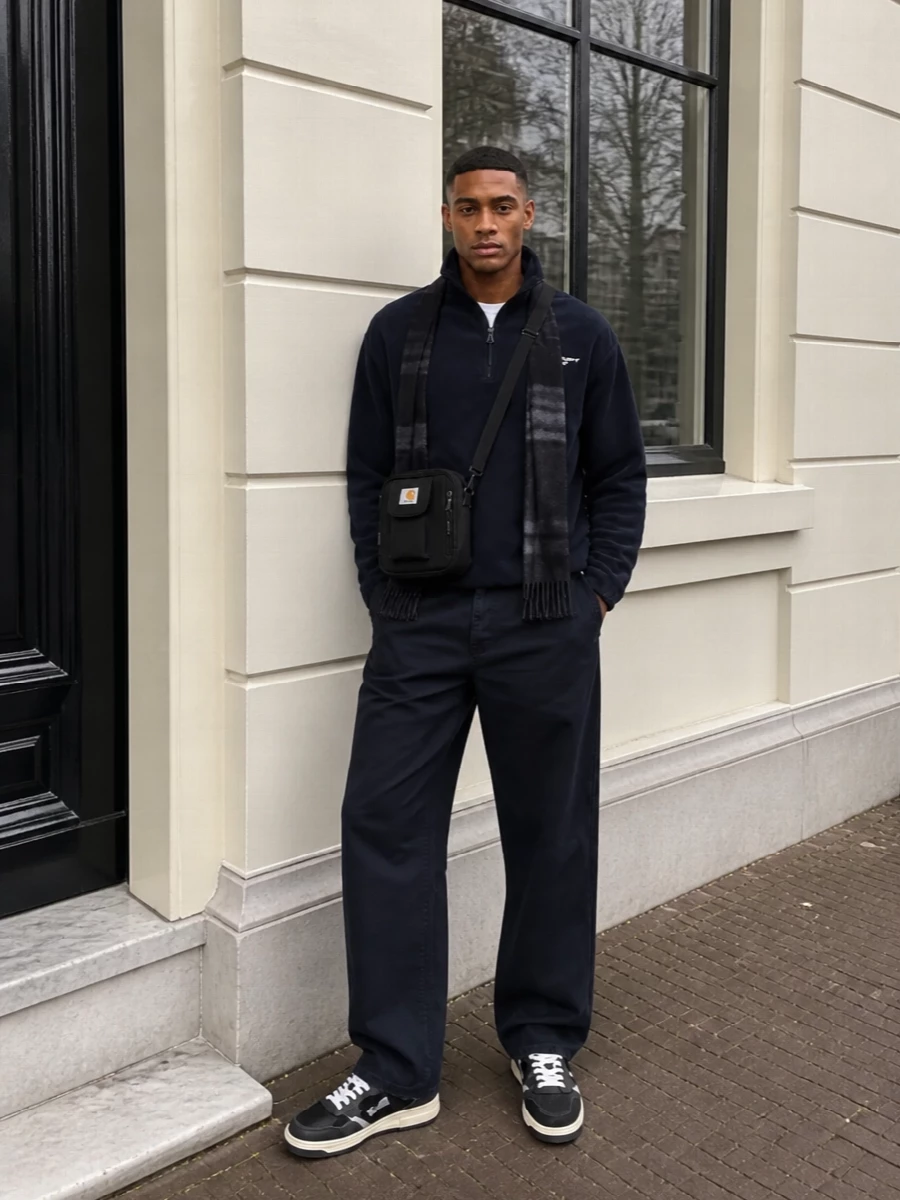 Carhartt wip fleece wide leg pants autry sneakers