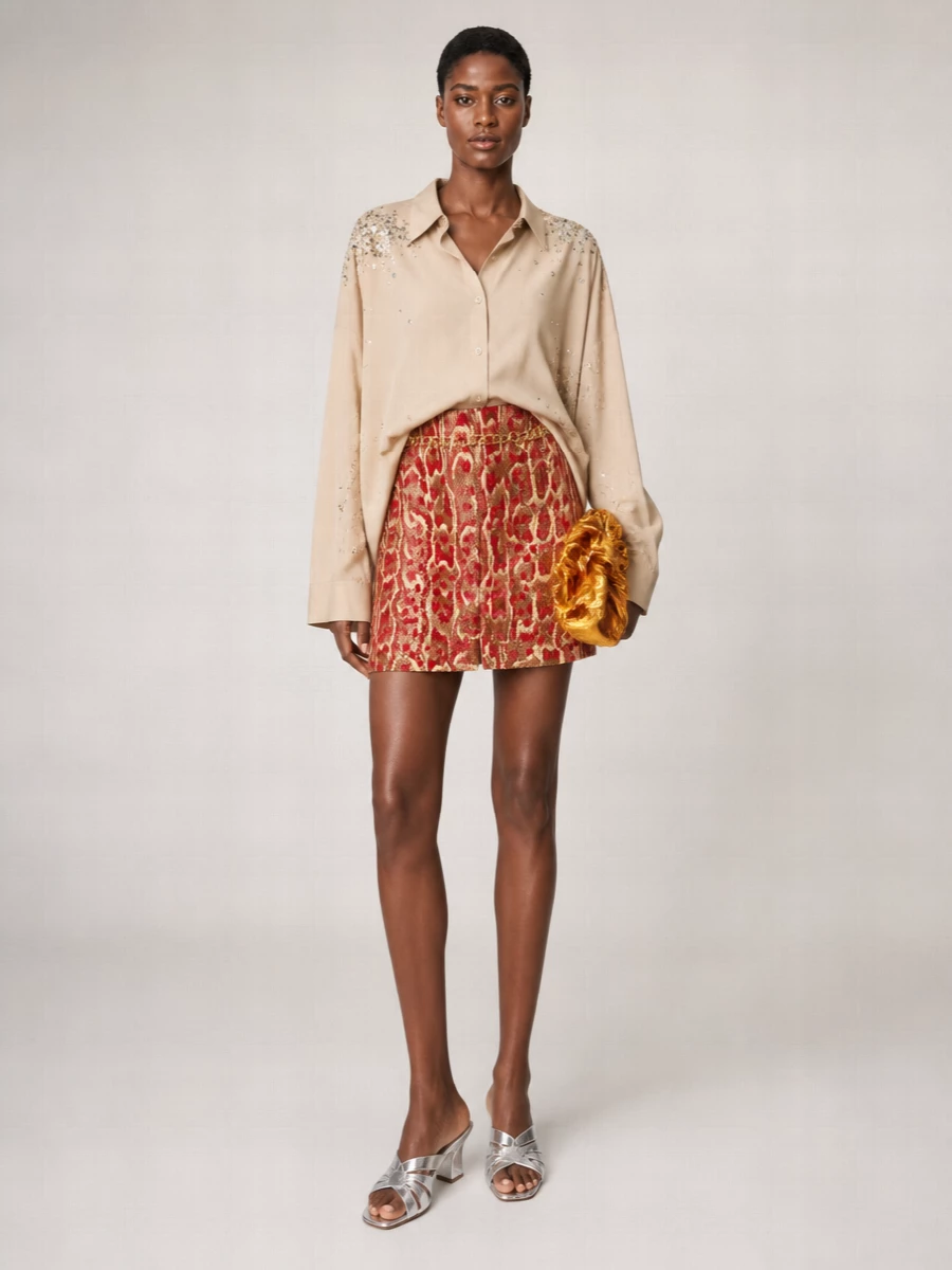 Dries Van Noten Shera Bis A-Line Skirt