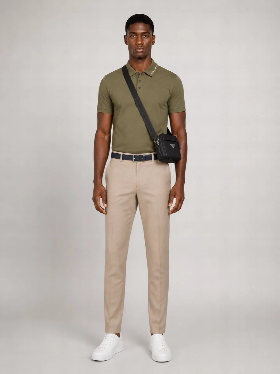 Emporio Armani Cotton Piqué Logo-Embroidered Polo Shirt