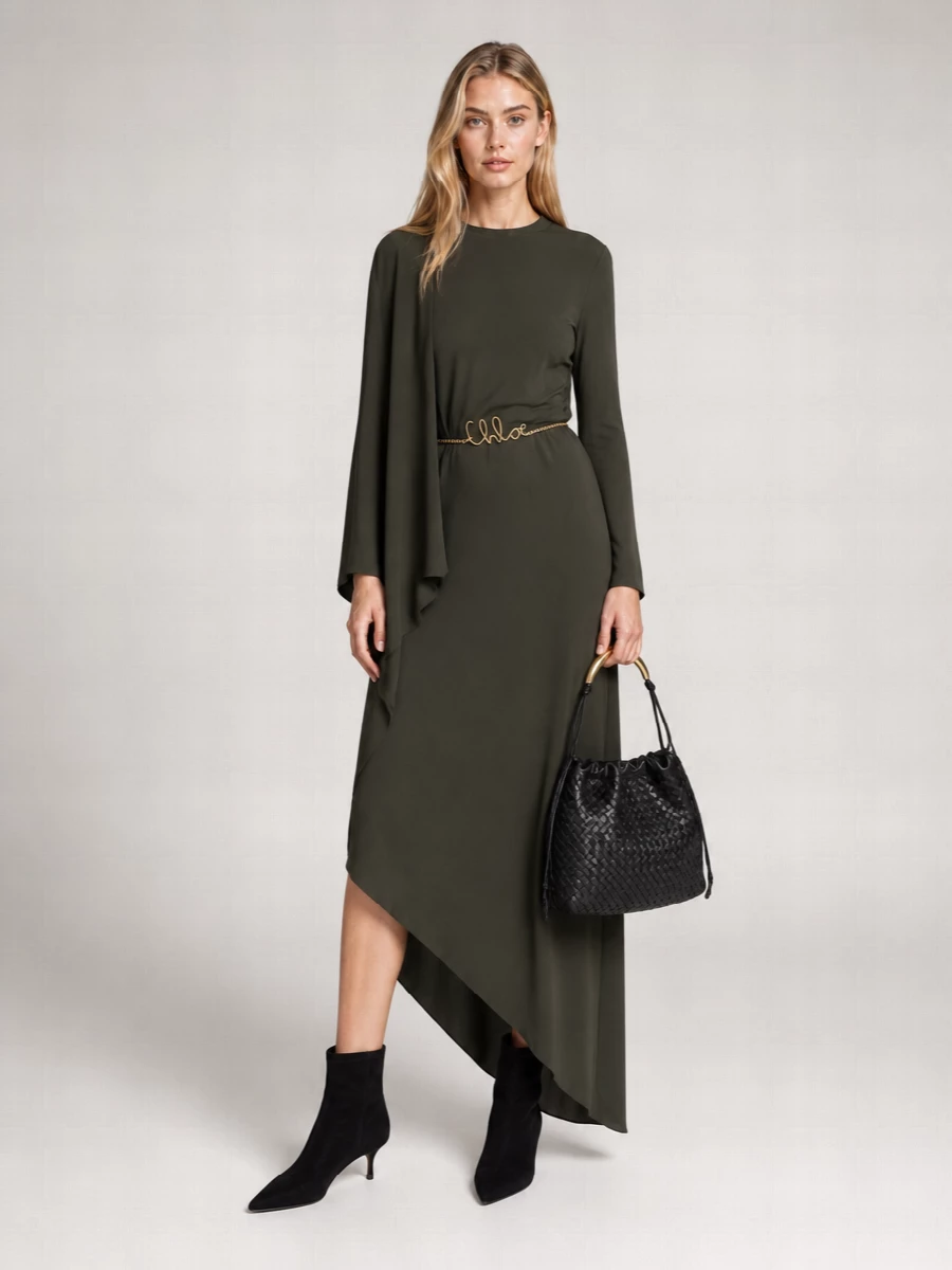 Alaïa Button-Up Midi Dress